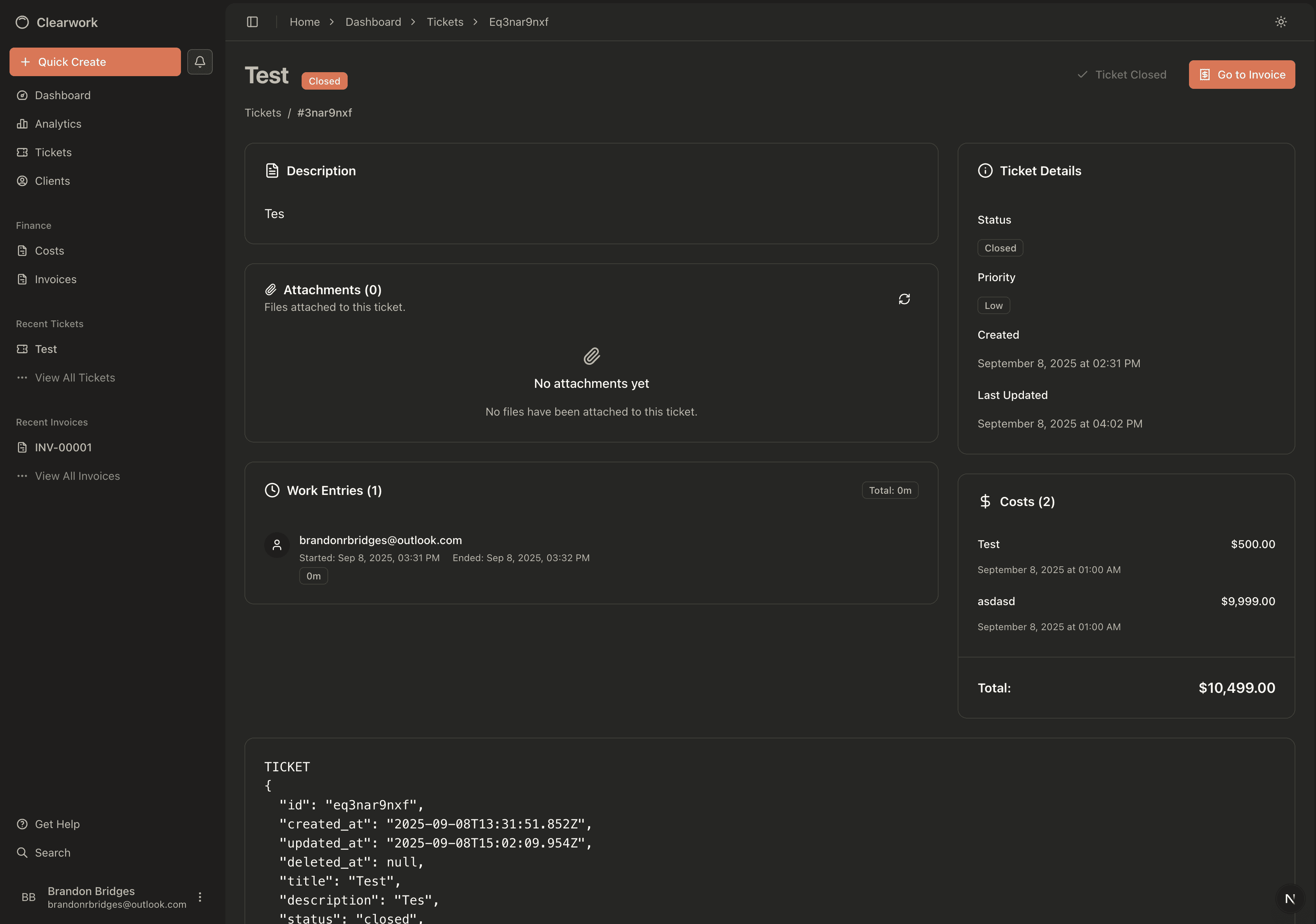 Ticket Management screenshot